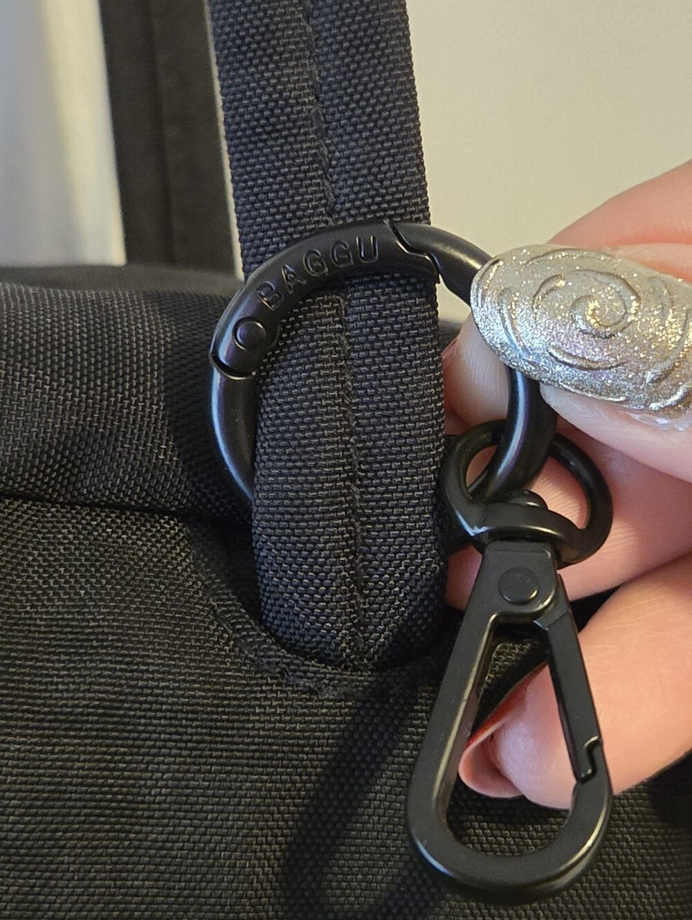 Baggu Black Bowler Bag - Picture 3 of 6